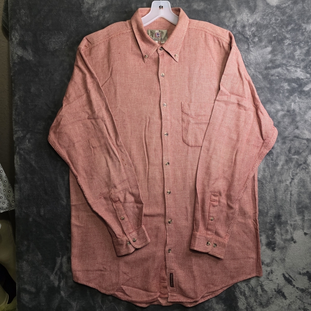 The Territory Ahead Men's Coral Button-Down Shirt 100% Cotton Sz XLT